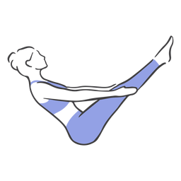 Mulher Pilates pose Desenho PNG