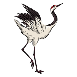 Pássaro guindaste bonito Desenho PNG