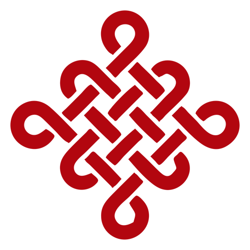 Red chinese knot PNG Design