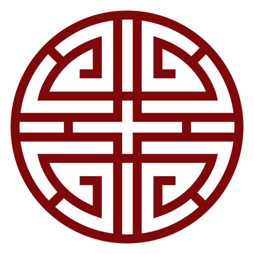 Símbolo chinês vermelho Desenho PNG