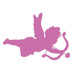 Seitenansicht Amor Charakter Silhouette PNG-Design