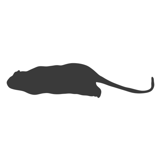 Side view mouse silhouette PNG Design