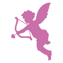 Silhouette Cupid Shooting Arrow PNG & SVG Design For T-Shirts