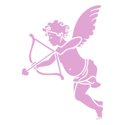 Silhueta fofa pose de cupido Desenho PNG