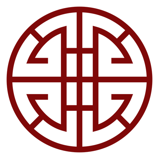 Einfaches chinesisches Symbol PNG-Design