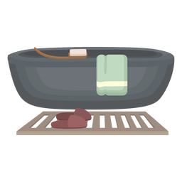 Simple flat bathtub PNG Design