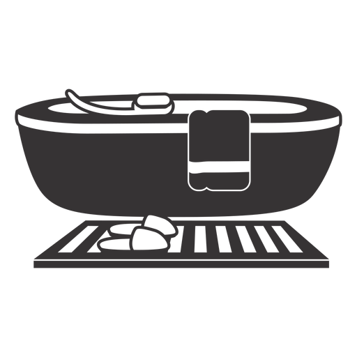 Simple silhouette bathtub PNG Design