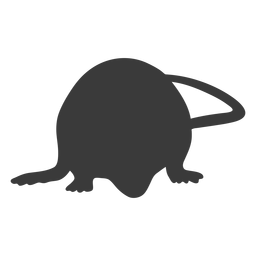 Oler la silueta del ratón Diseño PNG