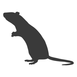Silueta de ratón de pie Diseño PNG