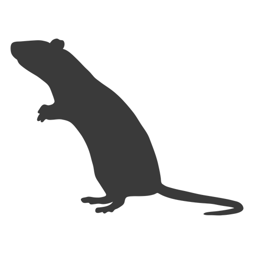 Standing mouse silhouette PNG Design