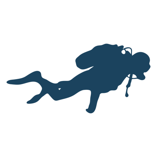 Silueta de buceo estable Diseño PNG