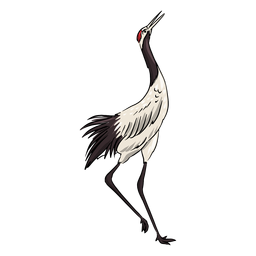 Großer Kranichvogel PNG-Design