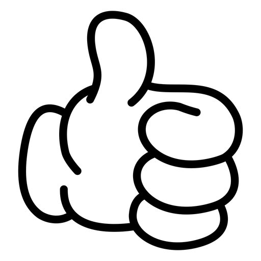 Thumb Up Cartoon Hand PNG & SVG Design For T-Shirts