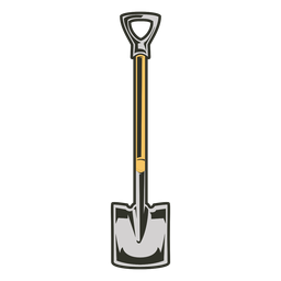Werkzeuge farbige Schaufel PNG-Design