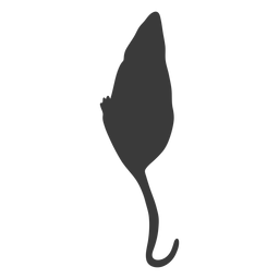 Top view mouse silhouette PNG Design