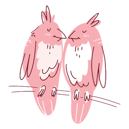 Pareja de pájaros de San Valentín Diseño PNG