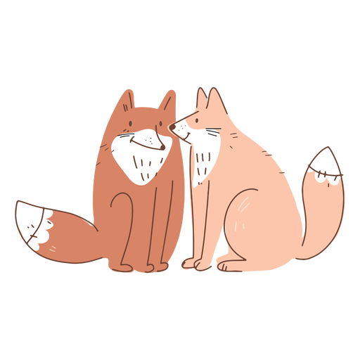 Download Valentine foxes couple - Transparent PNG & SVG vector file