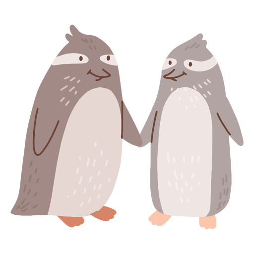 Valentine Pinguin Paar PNG-Design
