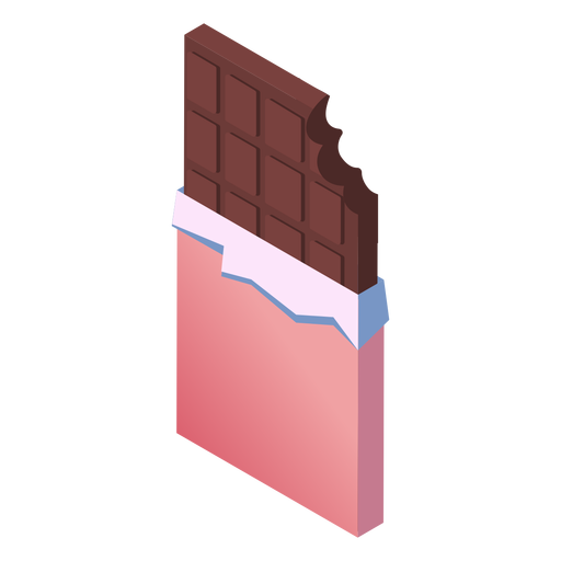 Chocolate de San Valentín isométrico Diseño PNG