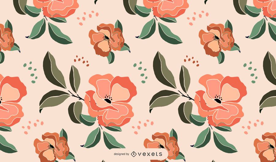 Artistic flowers pattern design Artistic flowers pattern design
