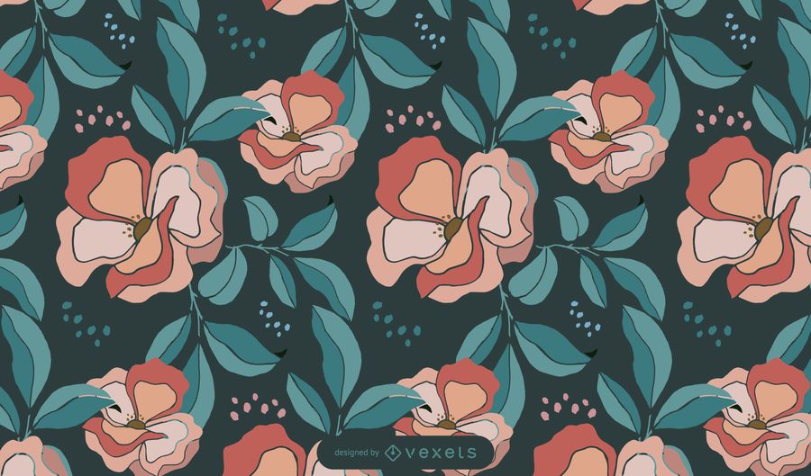 Floral dark pattern design Floral dark pattern design