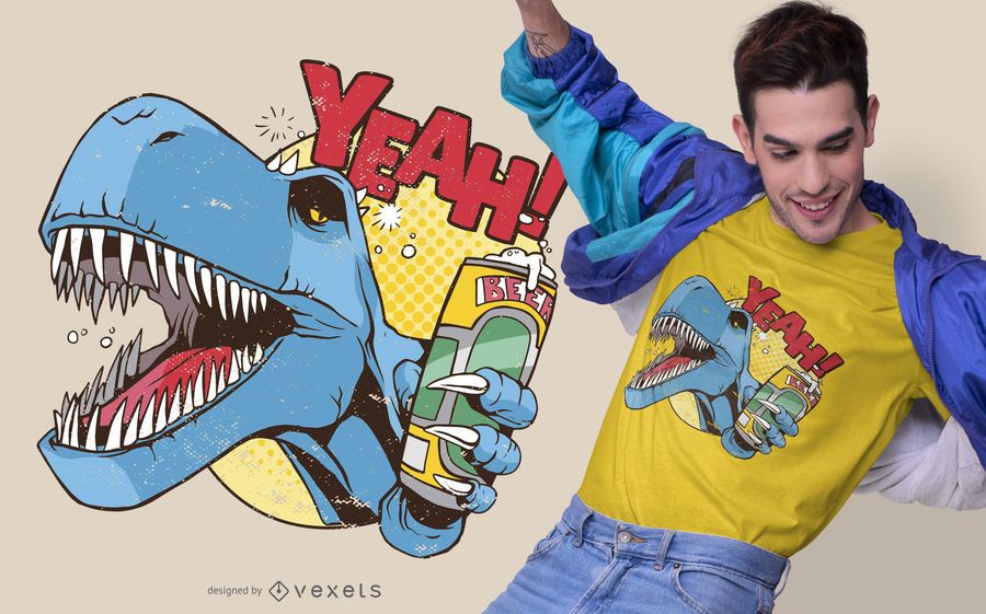 Drunk Dino T-shirt Design Drunk Dino T-shirt Design