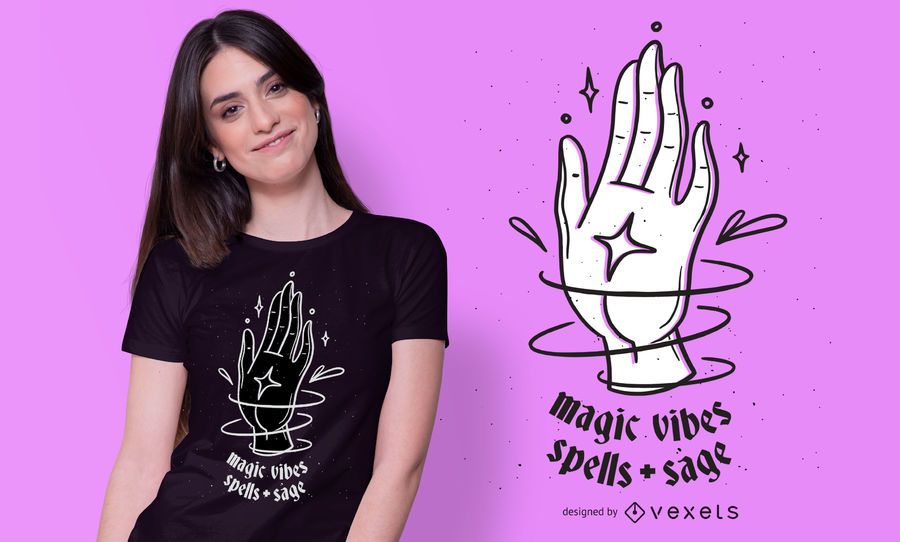 Design de t-shirt de vibrações mágicas Design de t-shirt de vibrações mágicas
