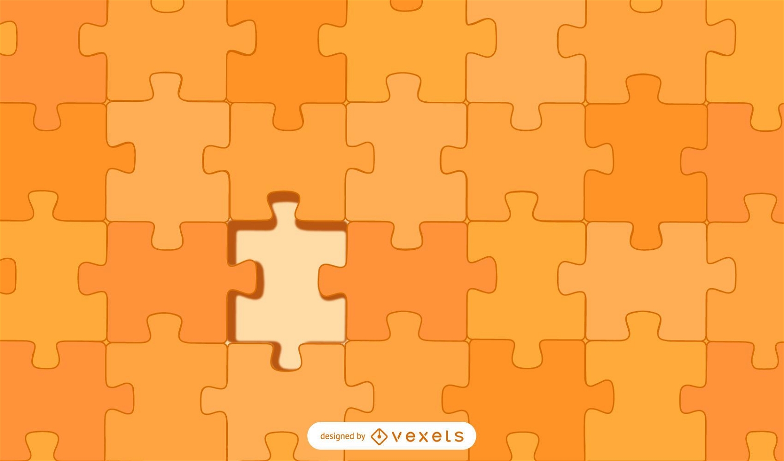orange puzzle design background