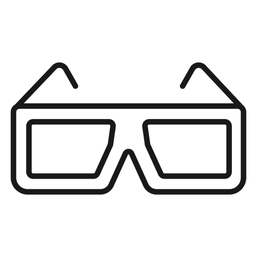 3d glasses stroke PNG Design