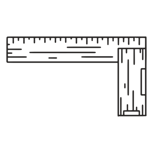 L square ruler stroke PNG Design