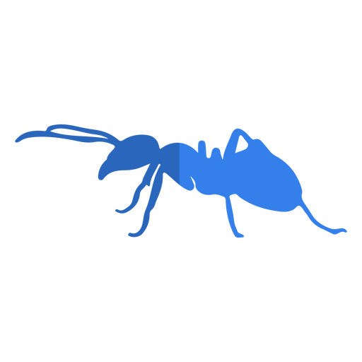 Formiga azul plana Desenho PNG