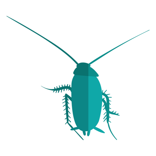 Blue cockroach flat PNG Design