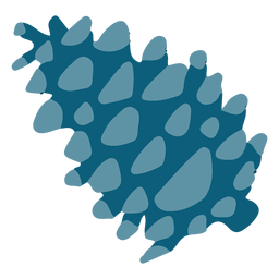 Gimnosperma azul plana Diseño PNG