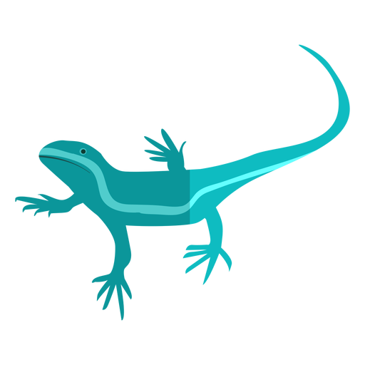 Blue Iguana Flat - Transparent Png & Svg Vector File