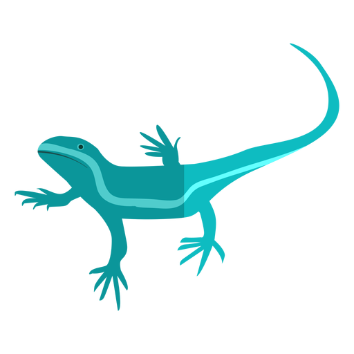 Blue iguana flat PNG Design