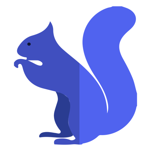 Blaues Eichhörnchen flach PNG-Design