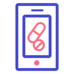 Icono de trazo de pastillas de teléfono móvil Diseño PNG
