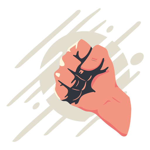 Closed fist illustration PNG Design