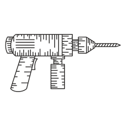 Dibujado a mano taladro de construcción Diseño PNG