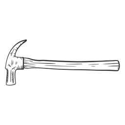 Mano de martillo de construcción dibujado a mano Diseño PNG