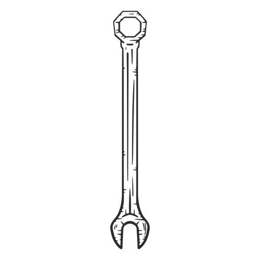 Construction wrench hand drawn PNG Design