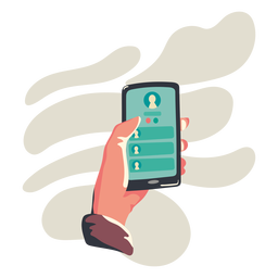 Kontakt Handy Illustration PNG-Design