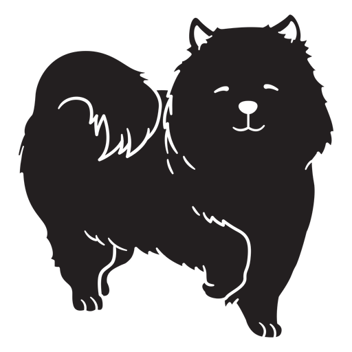 Cute happy dog black dog PNG Design