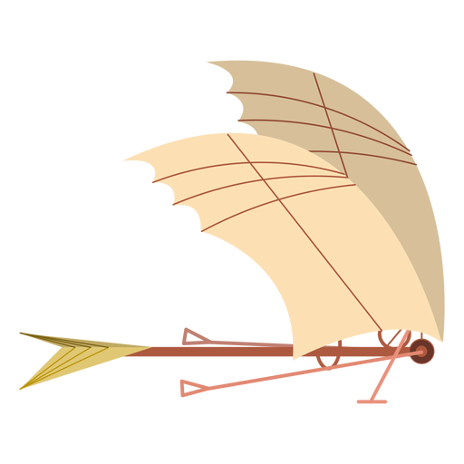 Ilustración de la máquina voladora da vinci Diseño PNG