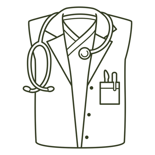 Doctor uniform stroke PNG Design