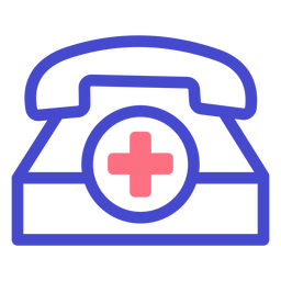 Icono de trazo de teléfono de emergencia Transparent PNG
