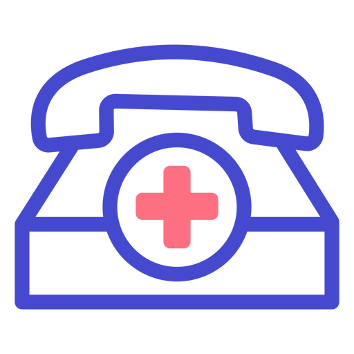 Emergency telephone stroke icon PNG Design