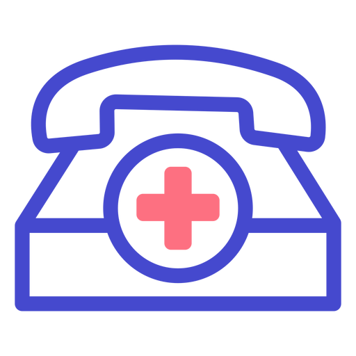 Ícone de toque de telefone de emergência Desenho PNG