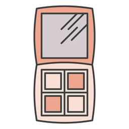 Ilustración de paleta de sombras de ojos Diseño PNG