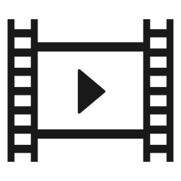 Filmstrip play black Desenho PNG